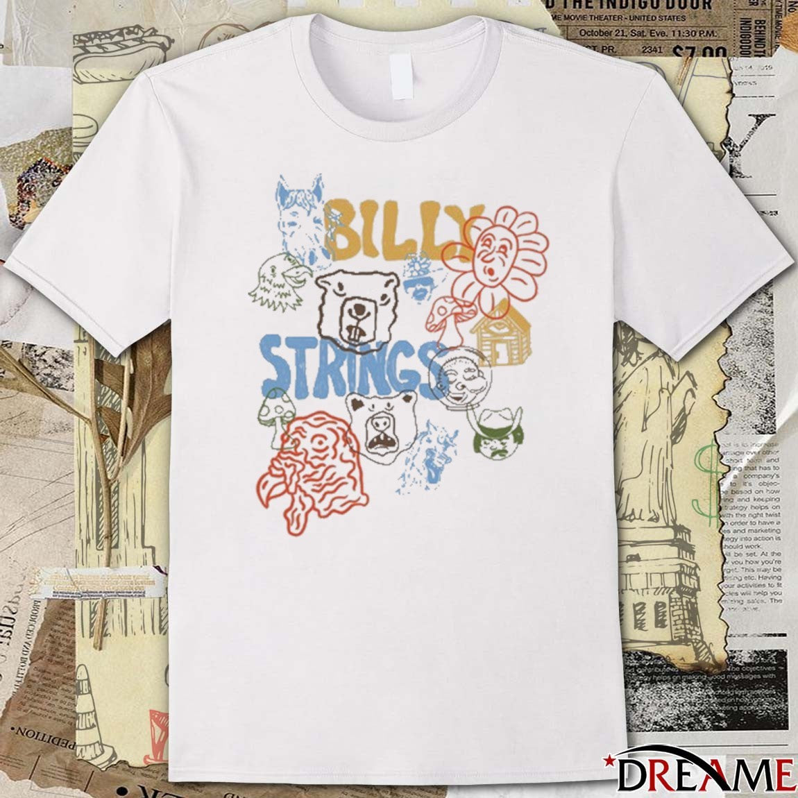 Billy Strings 2026 Winter Tour Characters t-shirt