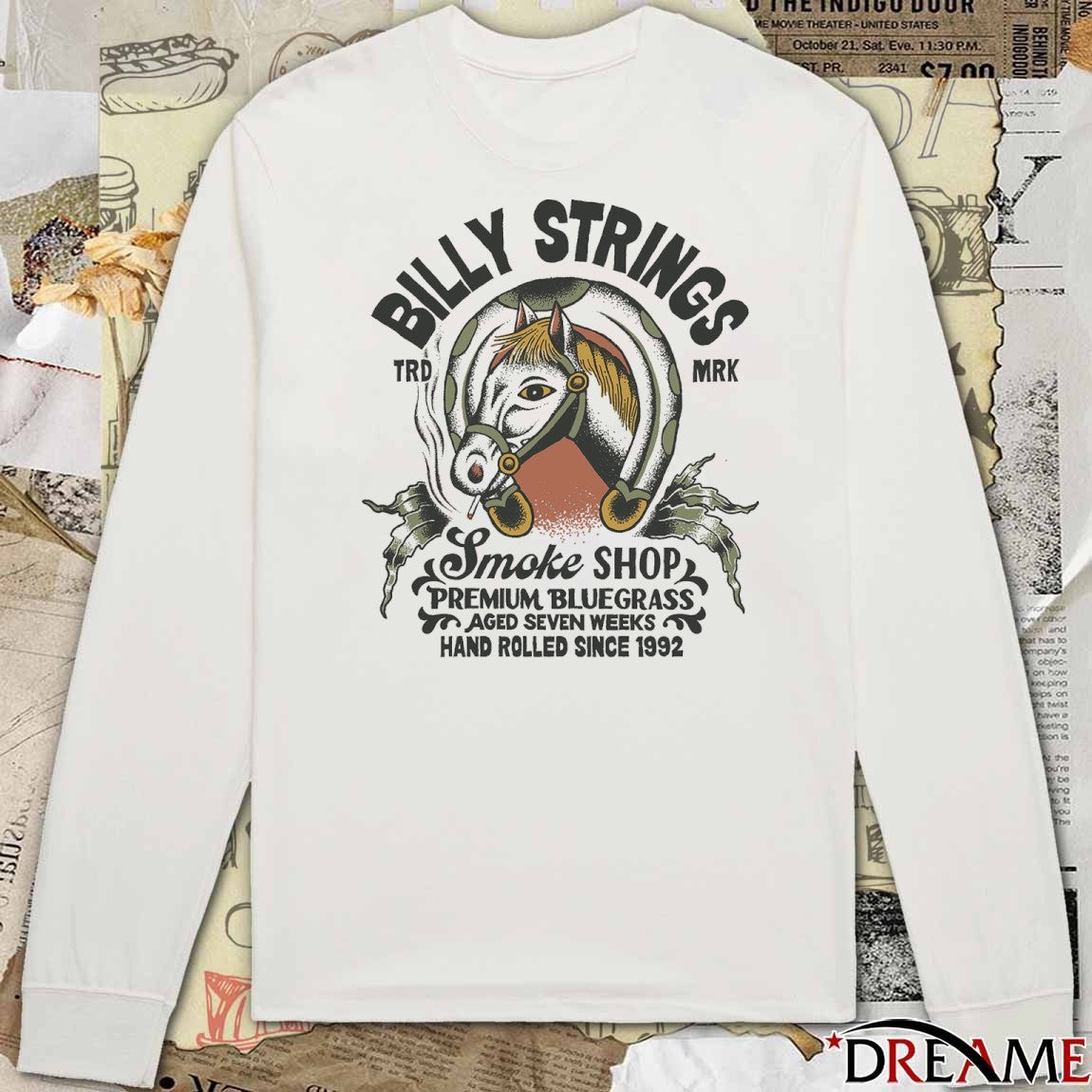 Billy Strings 2026 Winter Tour Smoke Shop Premium Blue Grass Aged Seven Weeks t-shirt
