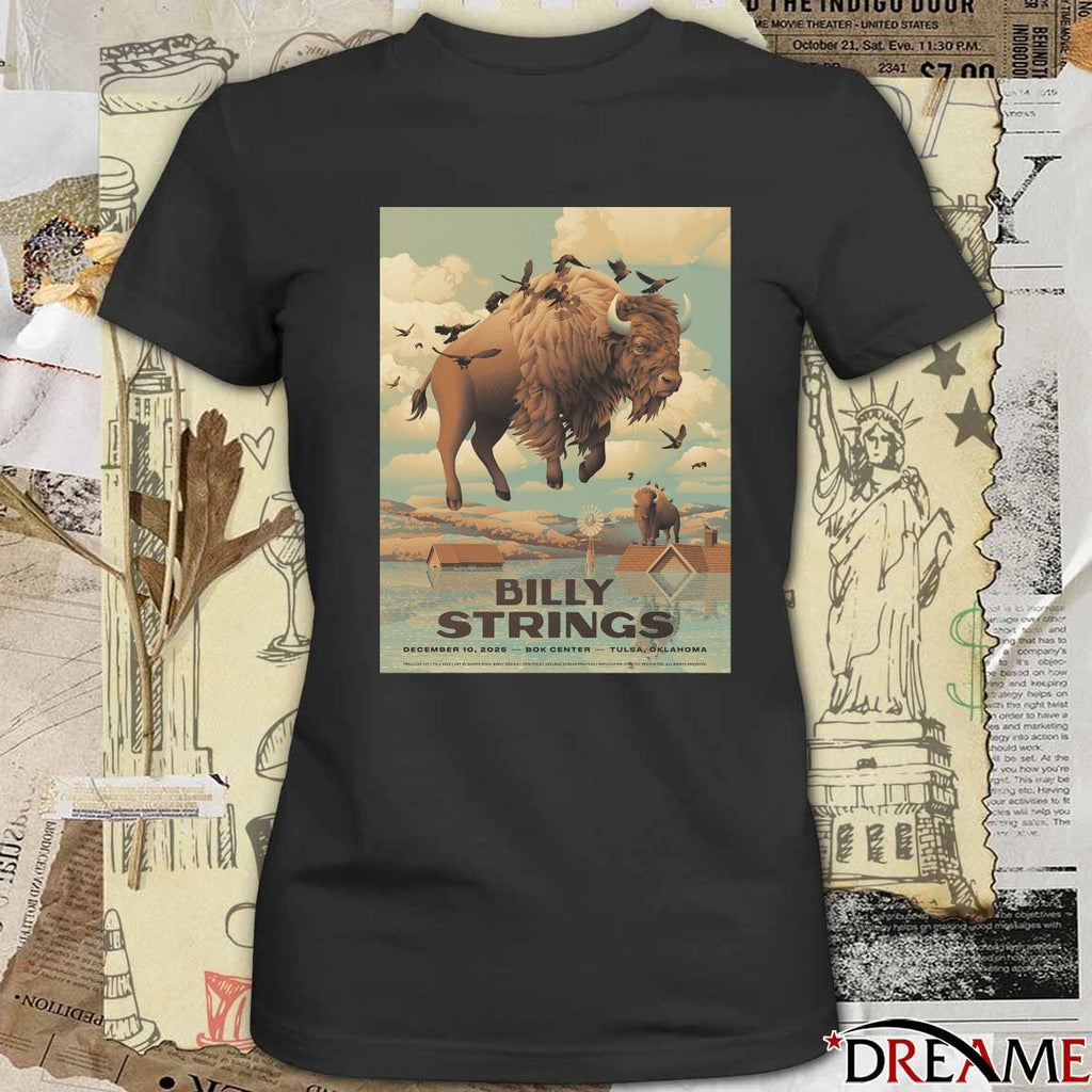 Billy Strings Concert December 10, 2025 BOK Center in Tulsa, Oklahoma Poster t-shirt