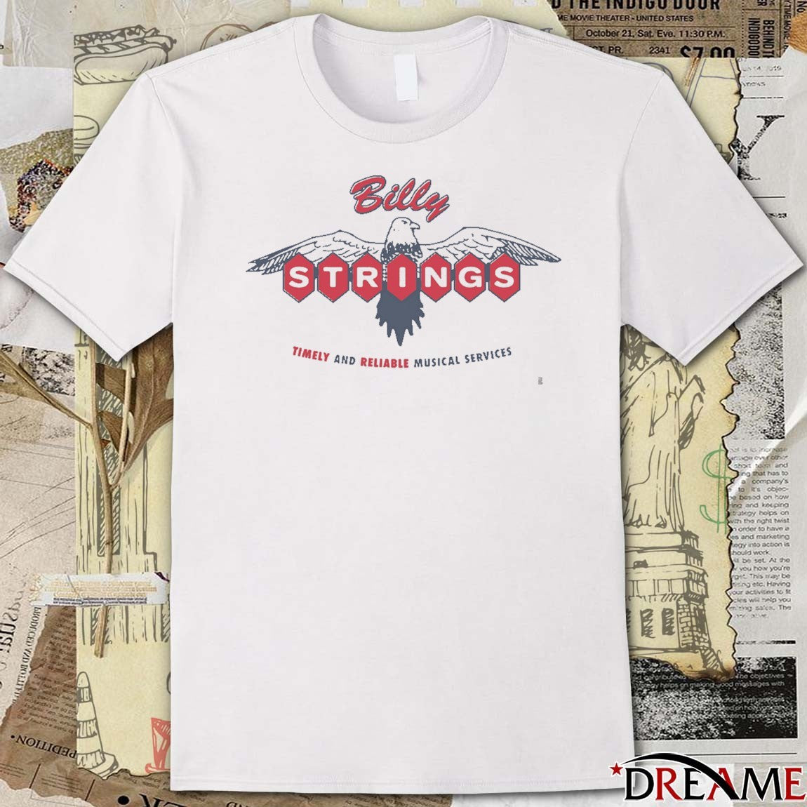 Billy Strings Winter 2026 Tour Timely And Reliable Musical Services t-shirt