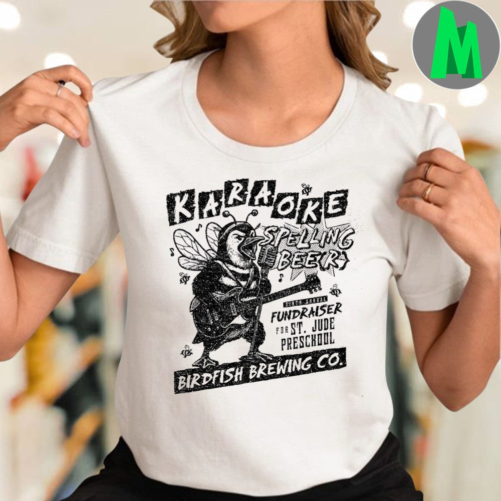 Birdfish Brewing Co. Karaoke & Spelling Beer Fundraiser T-Shirt