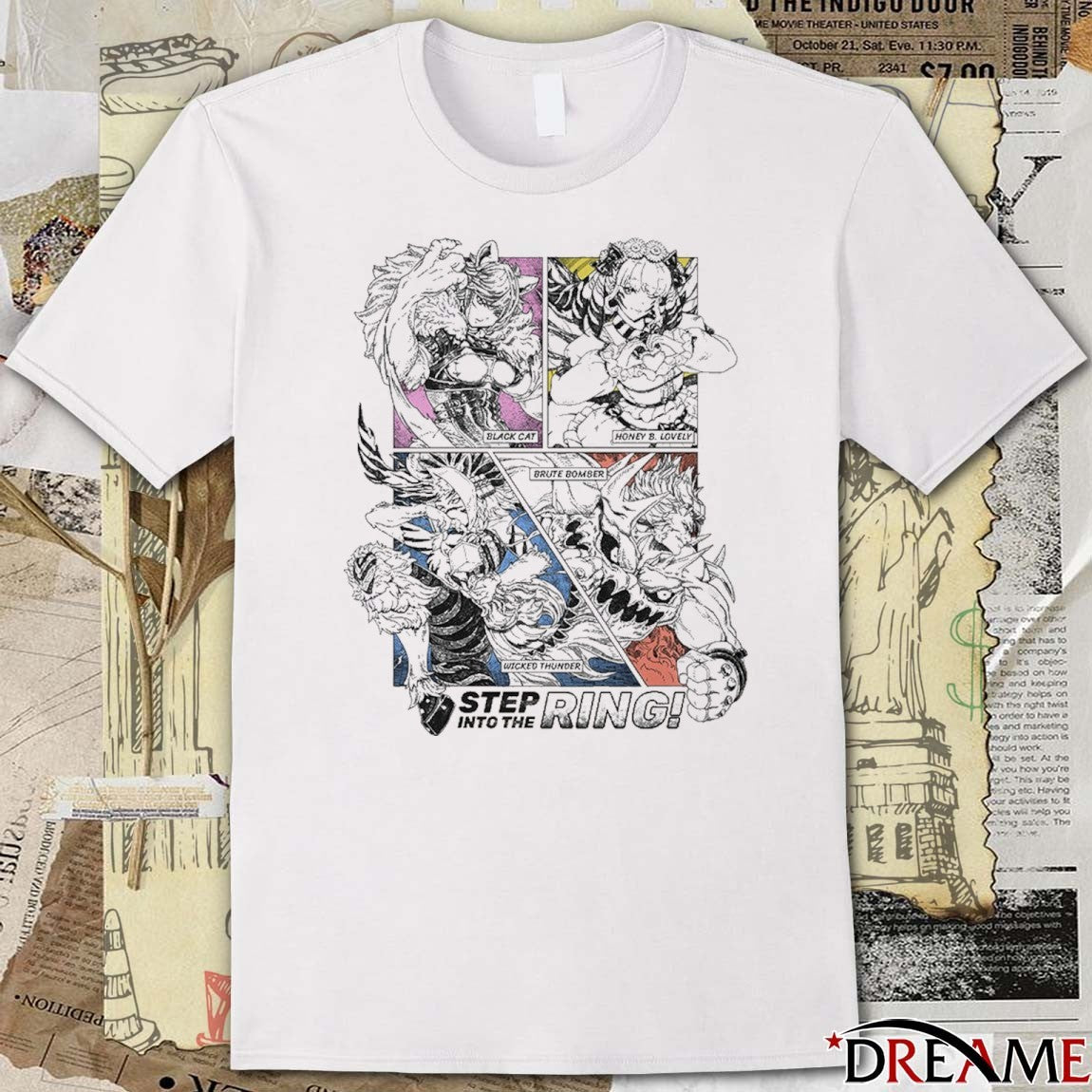 Black Cat Heiney B. Lovely Brute Bomber Step Into The Ring t-shirt