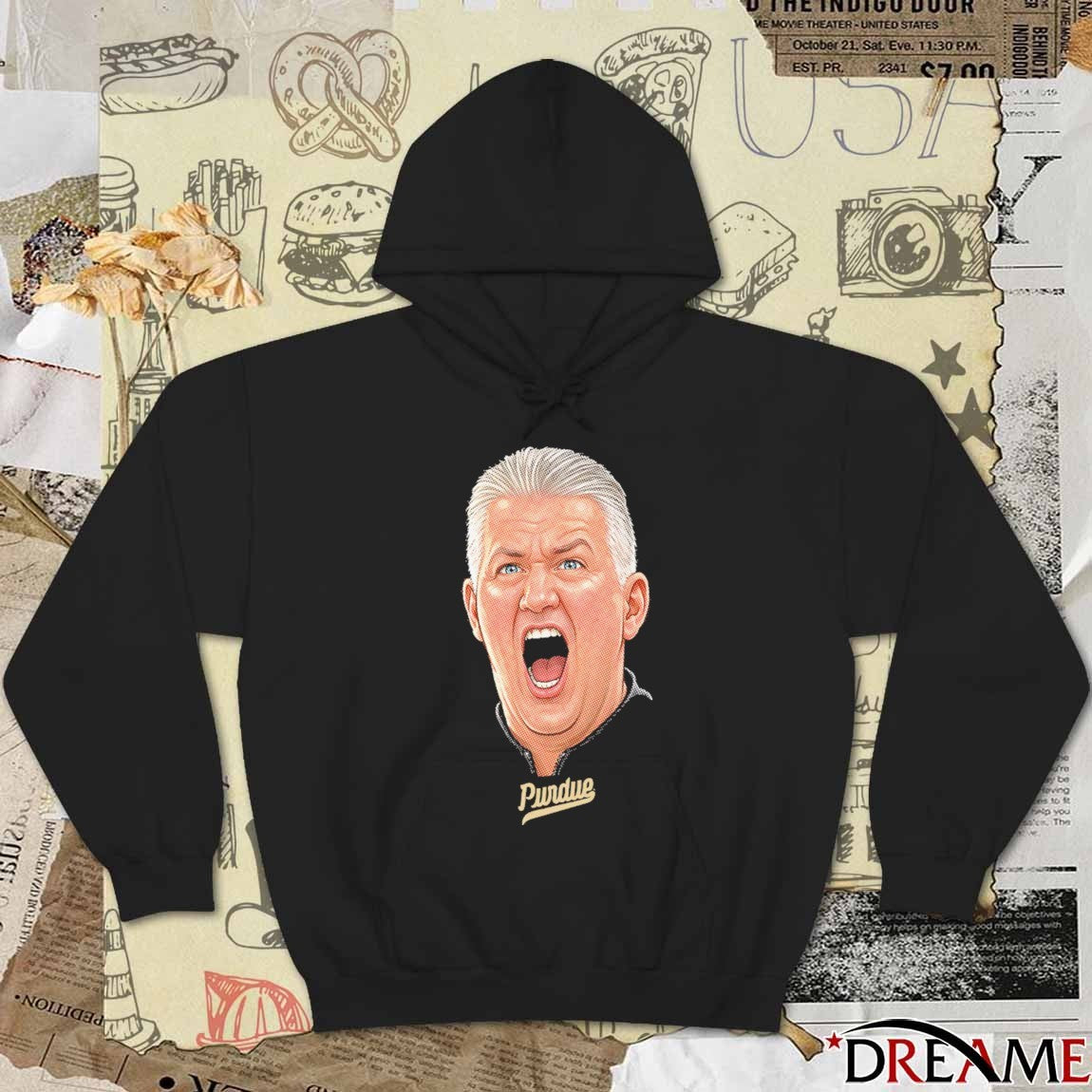 Black Matt Painter Big Head Coach Painter Purdue Boilermakers t-shirt