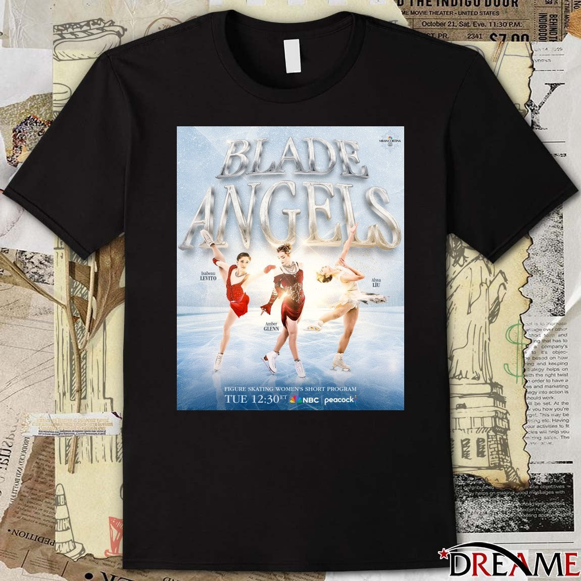 Blade Angels Isabeau Levito Amber Glenn And Alysa Liu Figure Skating Women’s Short Program t-shirt