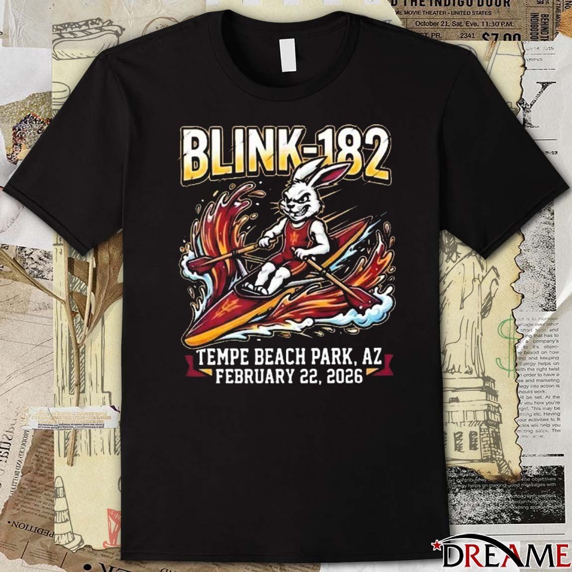 Blink-182 x ASU Rowing Music Show Innings Festival Arizona On February 22 2026 Tempe Beach Park AZ t-shirt