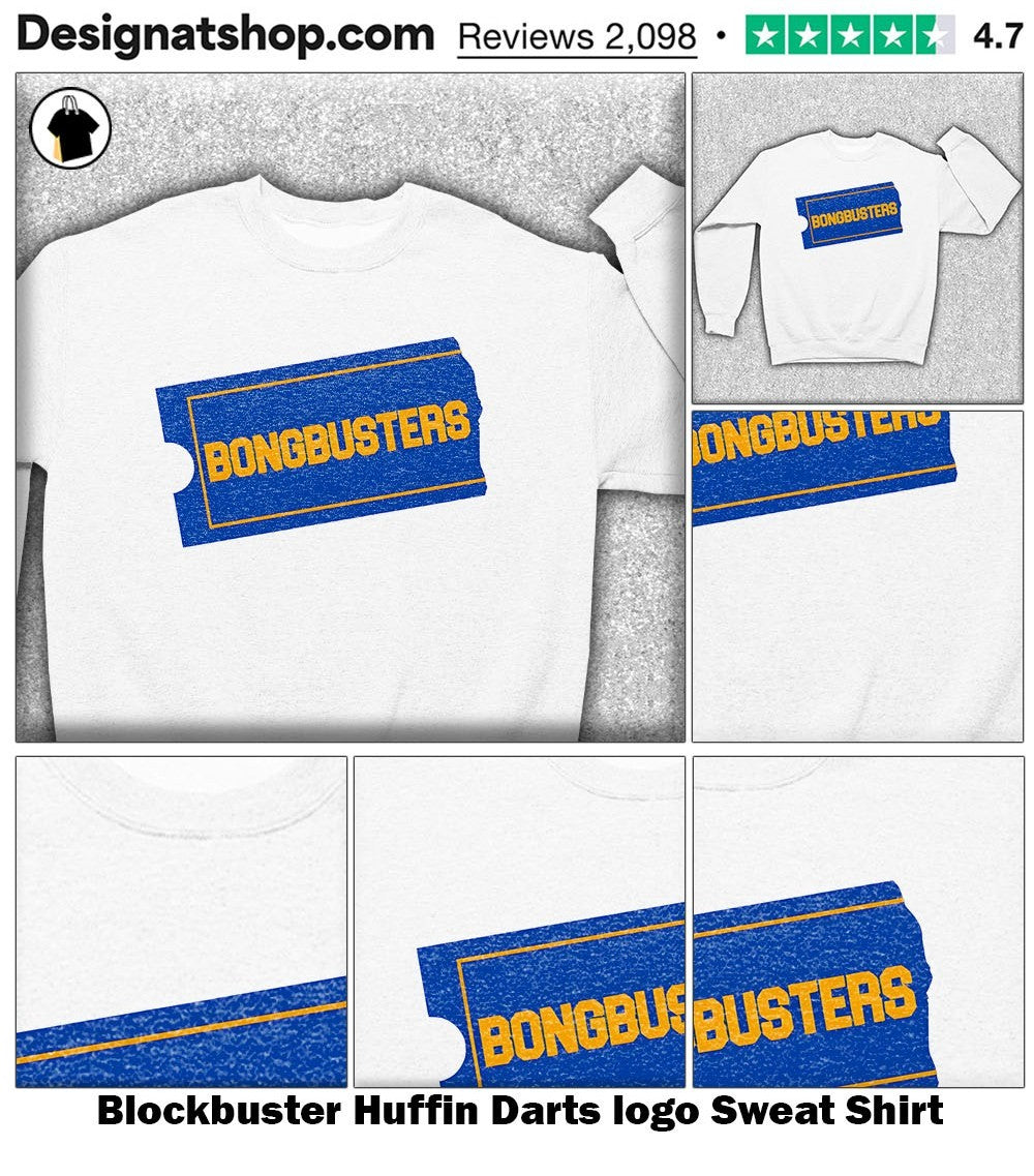 Blockbuster Huffin Darts logo shirt