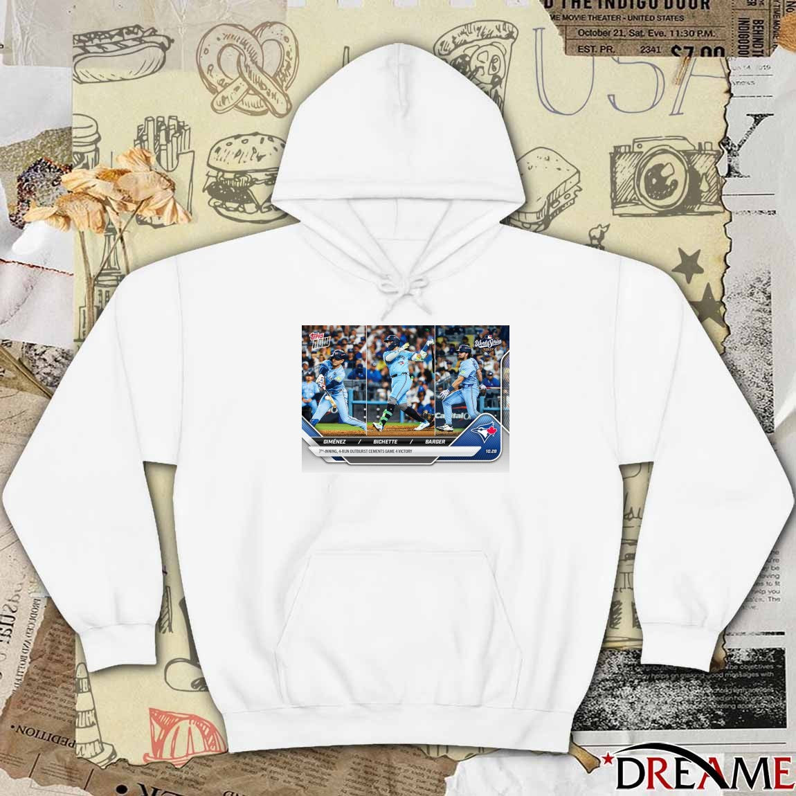 Blue Jays Andrés Giménez, Bo Bichette and Addison Barger 2025 MLB Topps 7th-Inning 4-Run Outburst Cements Game 4 Victory t-shirt