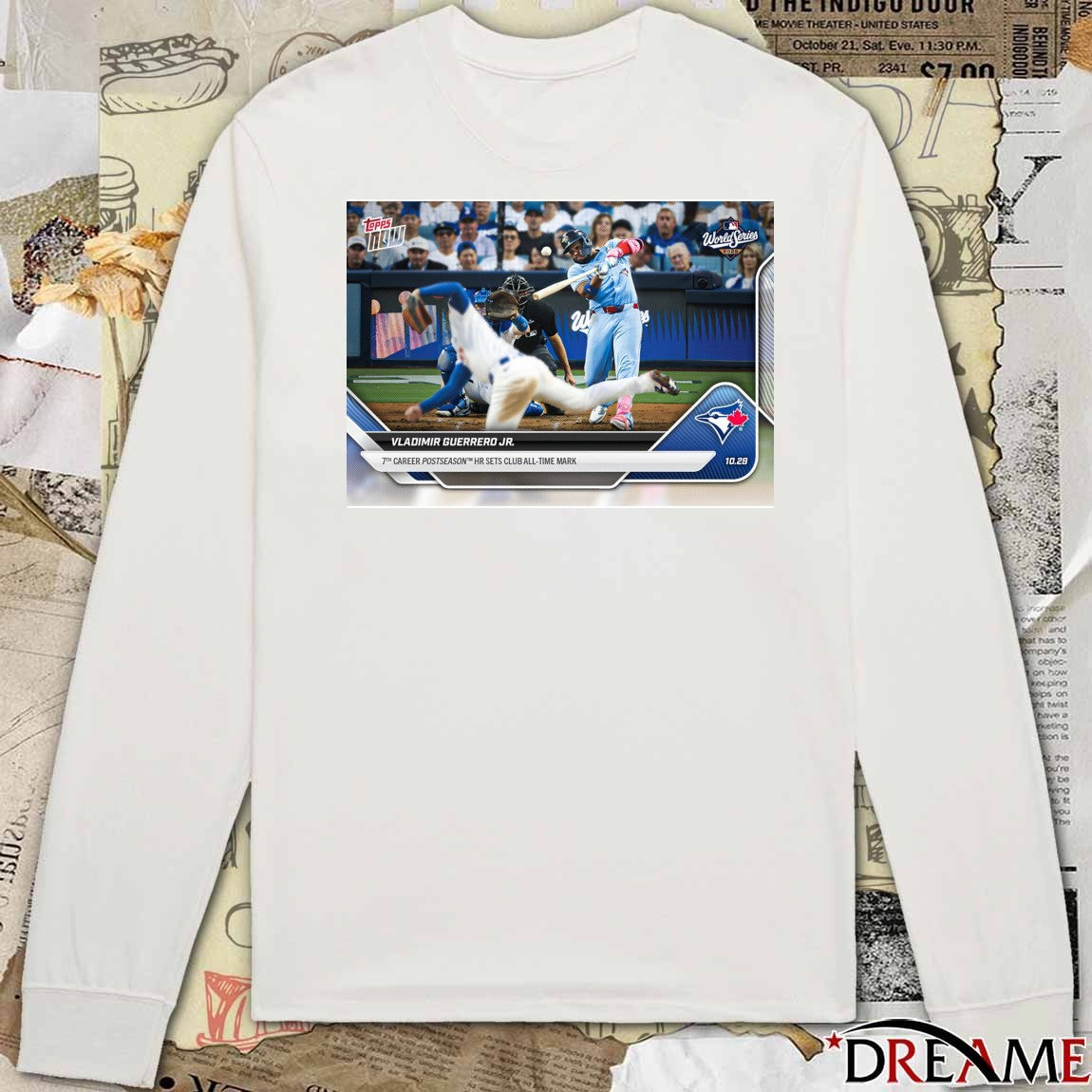 Blue Jays Vladimir Guerrero Jr. 2025 MLB Topps 7th Career Postseason HR Sets Club All-Time Mark t-shirt