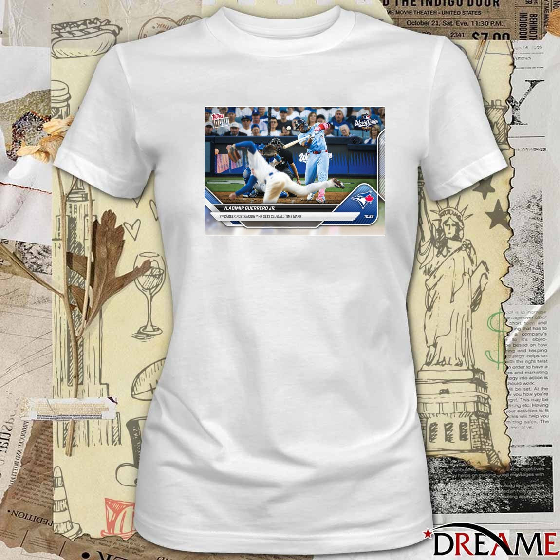 Blue Jays Vladimir Guerrero Jr. 2025 MLB Topps 7th Career Postseason HR Sets Club All-Time Mark t-shirt