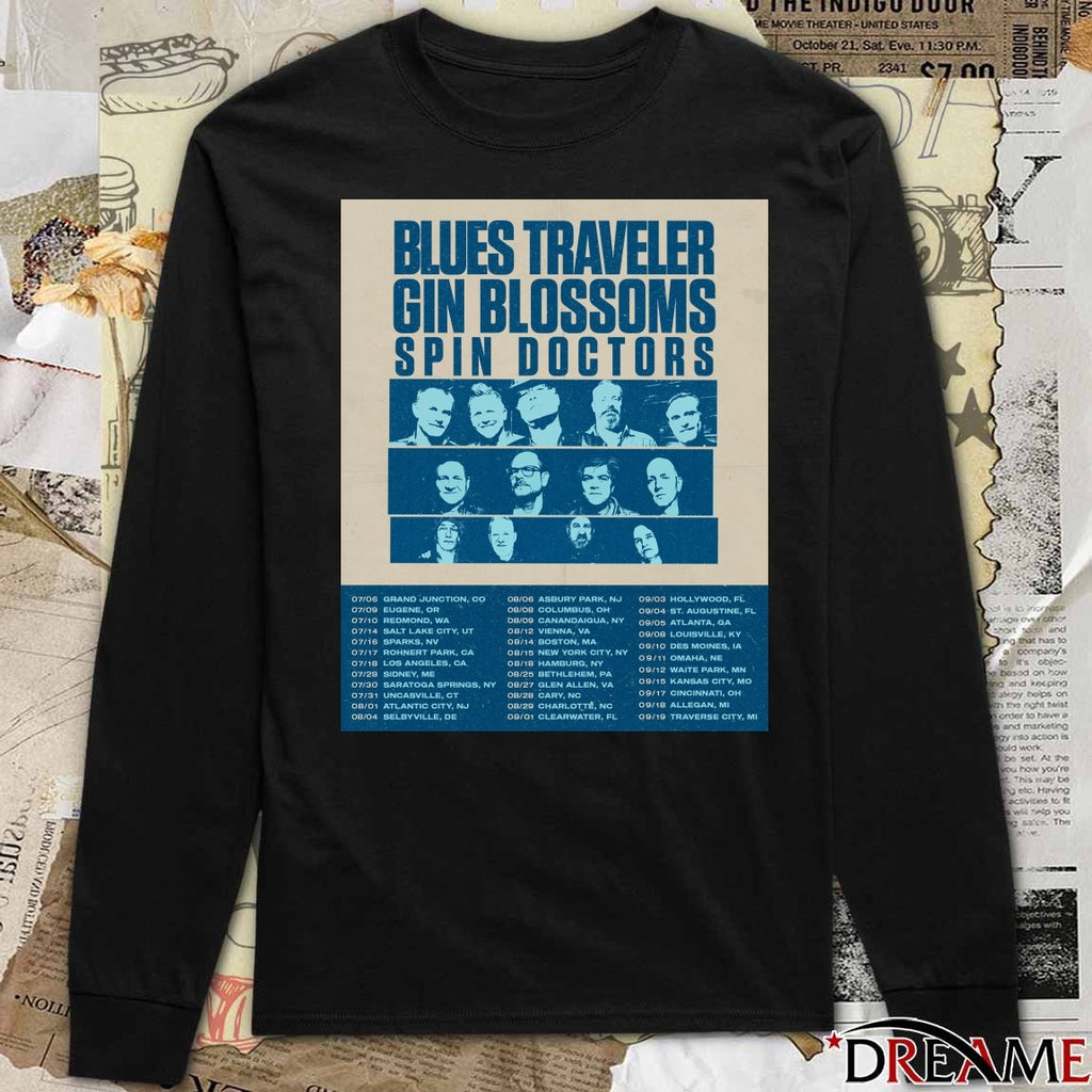 Blues Traveler Gin Blossoms Spin Doctors July – September 2026 Poster t-shirt