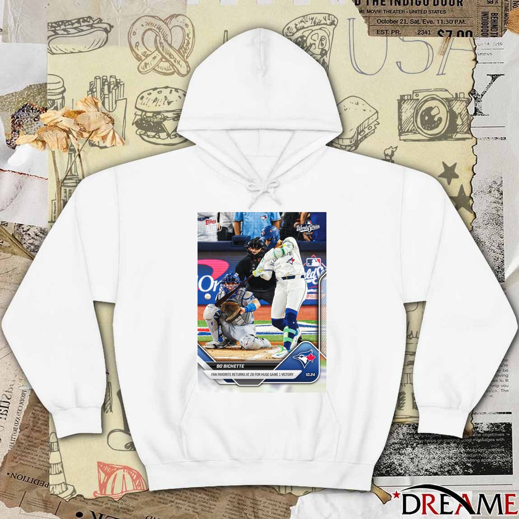Bo Bichette Toronto Blue Jays 2025 MLB Topps Fan Favourite Returns At 2B For Huge Game 1 Victory t-shirt