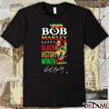 Bob Marley Happy Black History Month One Love Signature t-shirt
