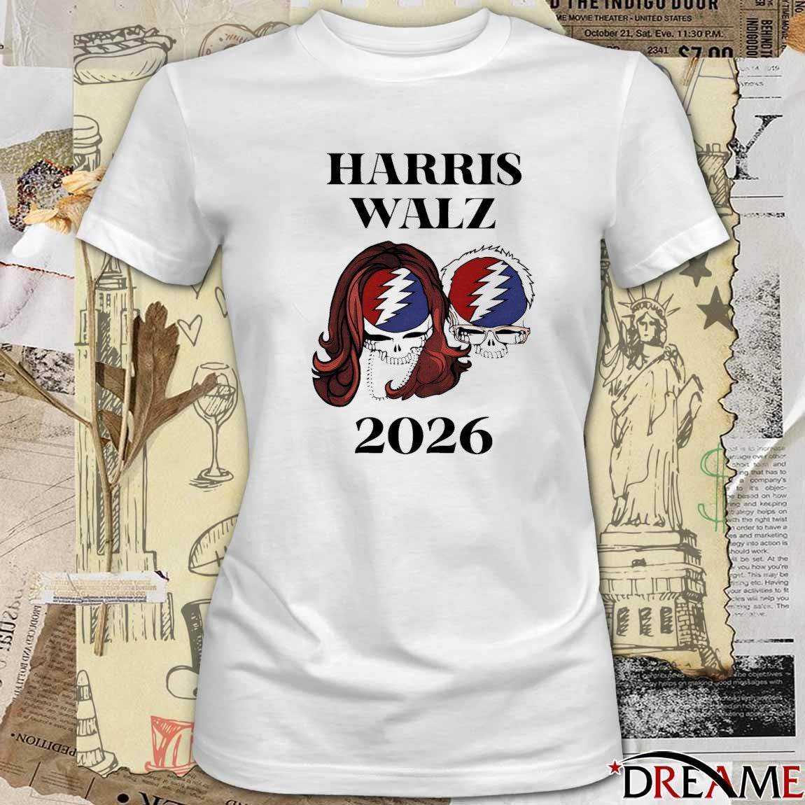 Bob Weir 1947-2026 Skulls Grateful Dead Harris Walz 2026 t-shirt