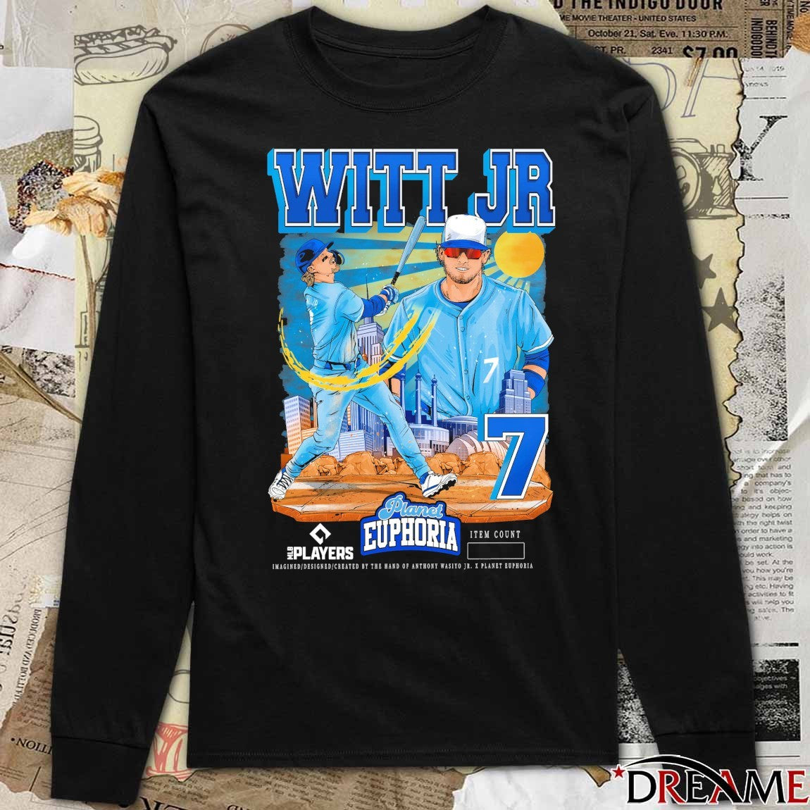 Bobby Witt Jr. V2 Kansas City Royals MLB Players Planet Euphoria Artwork 2026 t-shirt