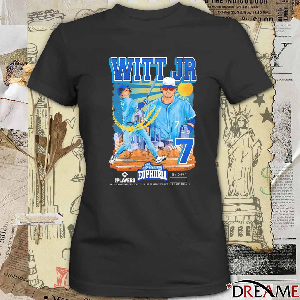 Bobby Witt Jr. V2 Kansas City Royals MLB Players Planet Euphoria Artwork 2026 t-shirt