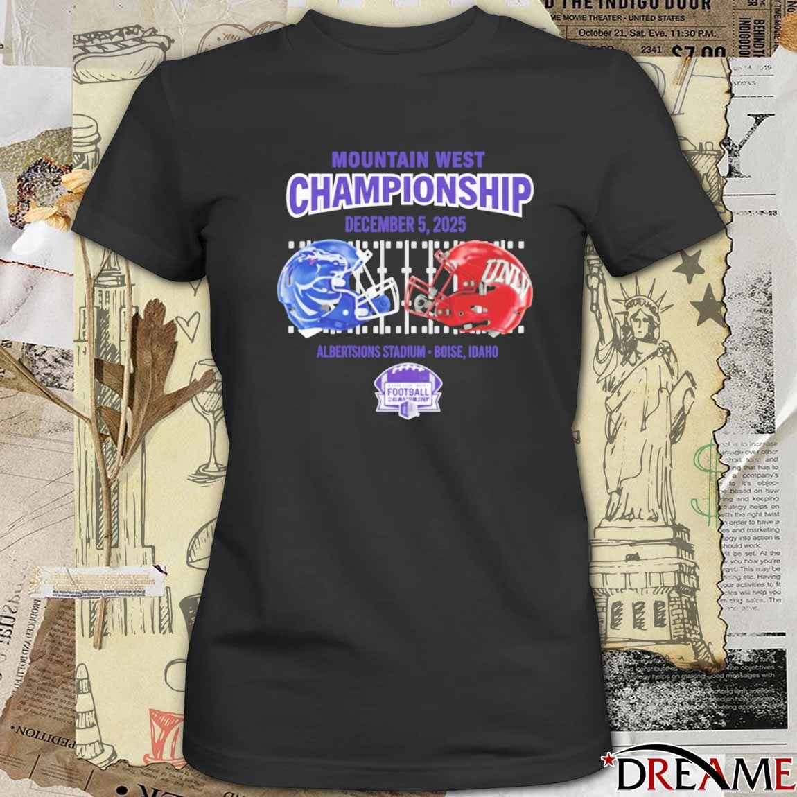 Boise State Broncos Vs UNLV Rebels 2025 Mountain West Championship Men’s Dueling December 5 Helmets t-shirt