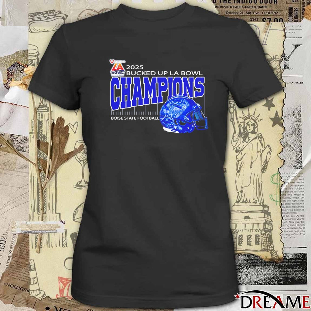 Boise State Football 2025 Bucked Up La Bowl SoFi Stadium Inglewood CA Helmet t-shirt