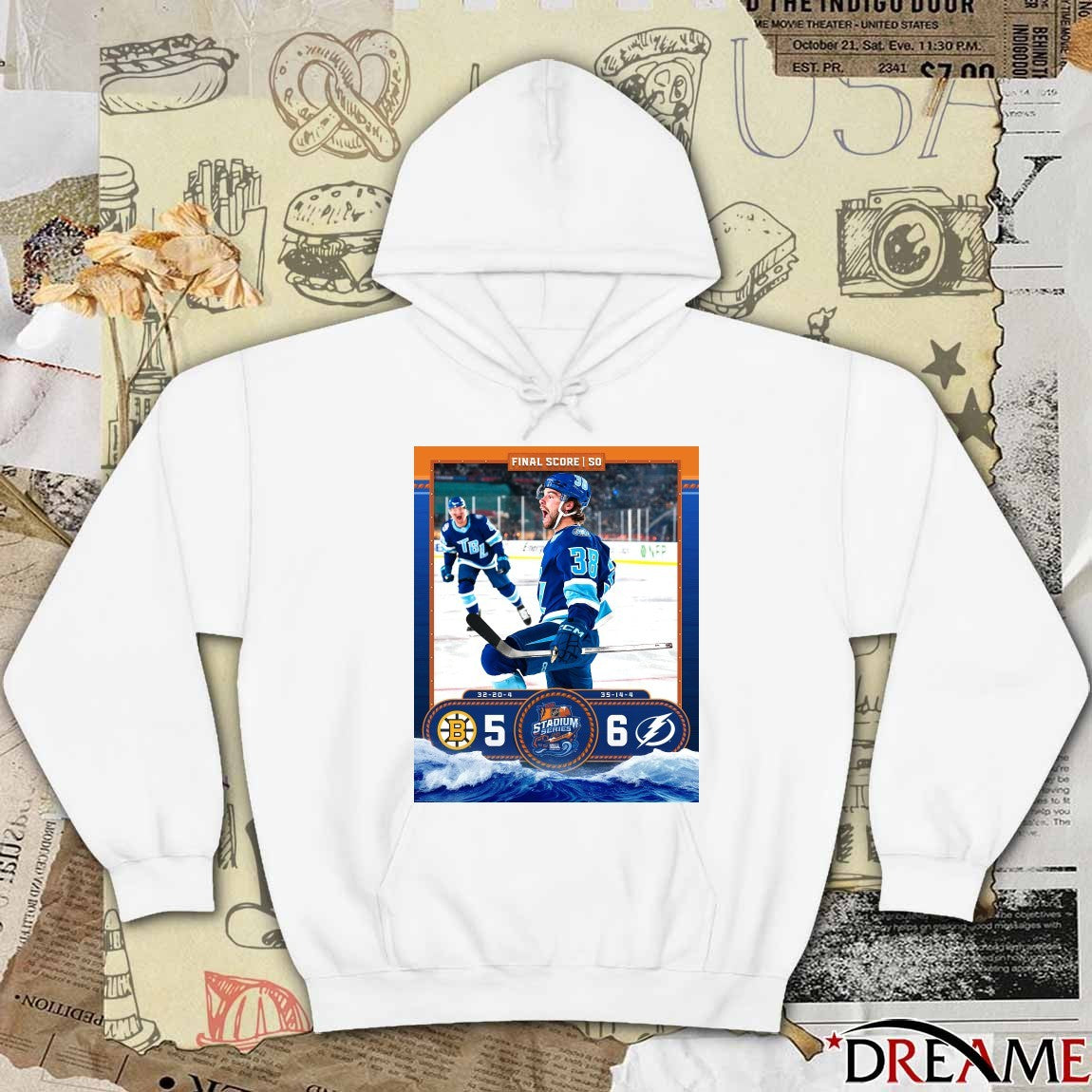 Boston Bruins Vs Tampa Bay Lightning Final Score 6 – 5 2026 Stadium Series Poster t-shirt