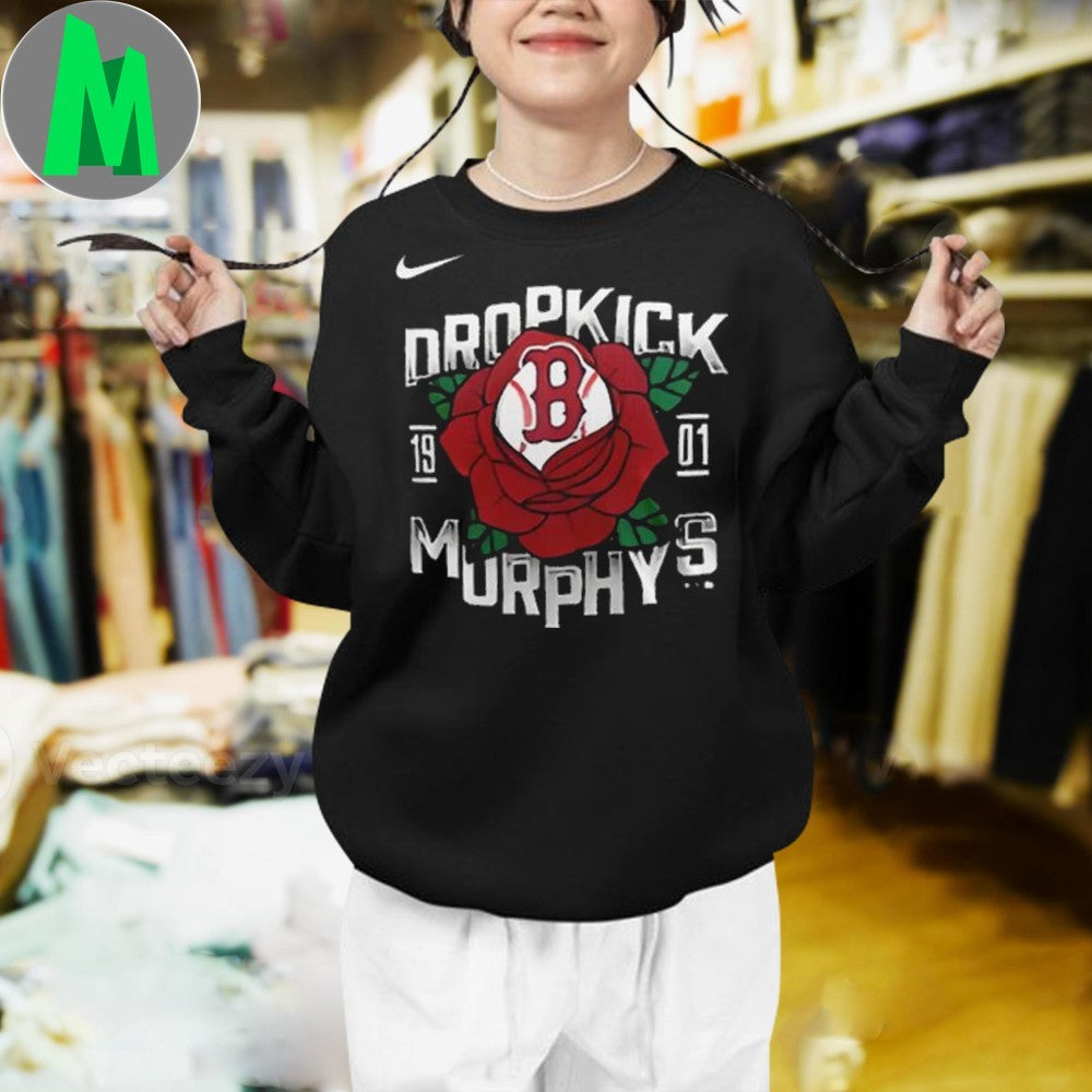 Boston Red Sox x Dropkick Murphys Night 2025 Collaboration T-Shirt Baseball Team Band Merch