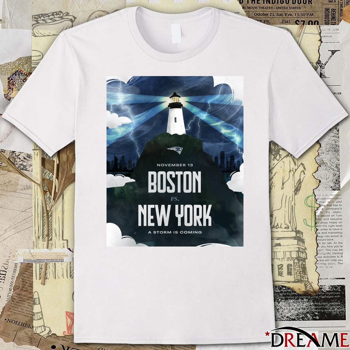 Boston vs. New York November 13 2025 A storm is coming Poster t-shirt
