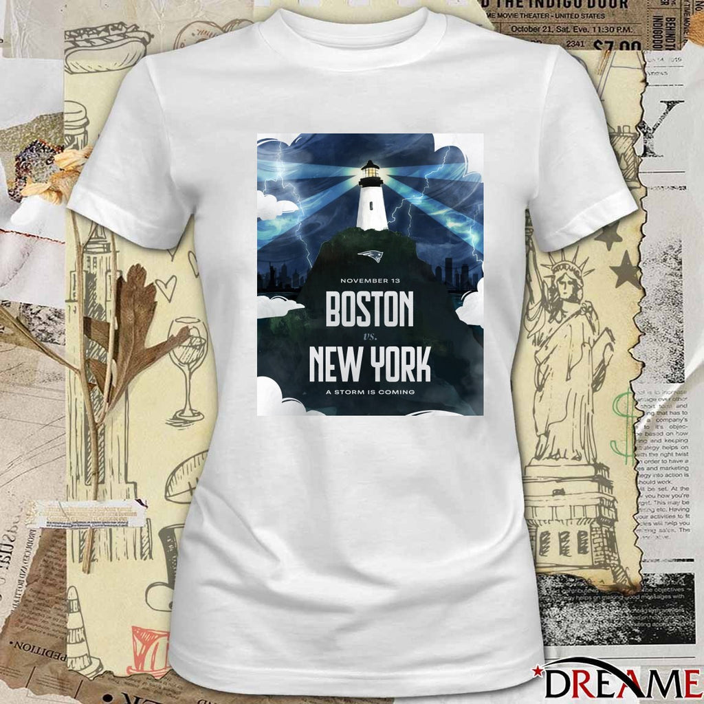 Boston vs. New York November 13 2025 A storm is coming Poster t-shirt
