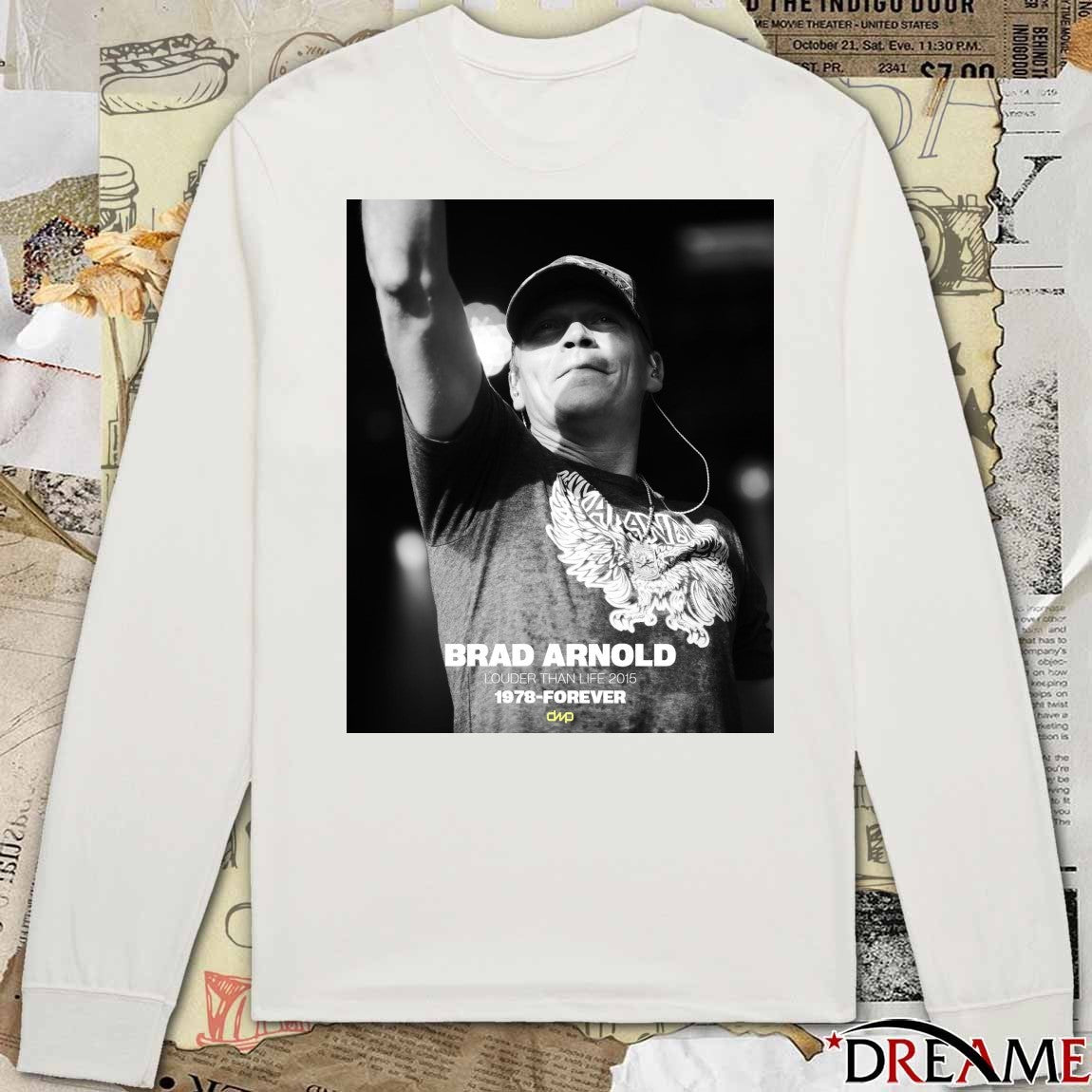 Brad Arnold Louder Than Life 2015 1978-Forever Poster t-shirt