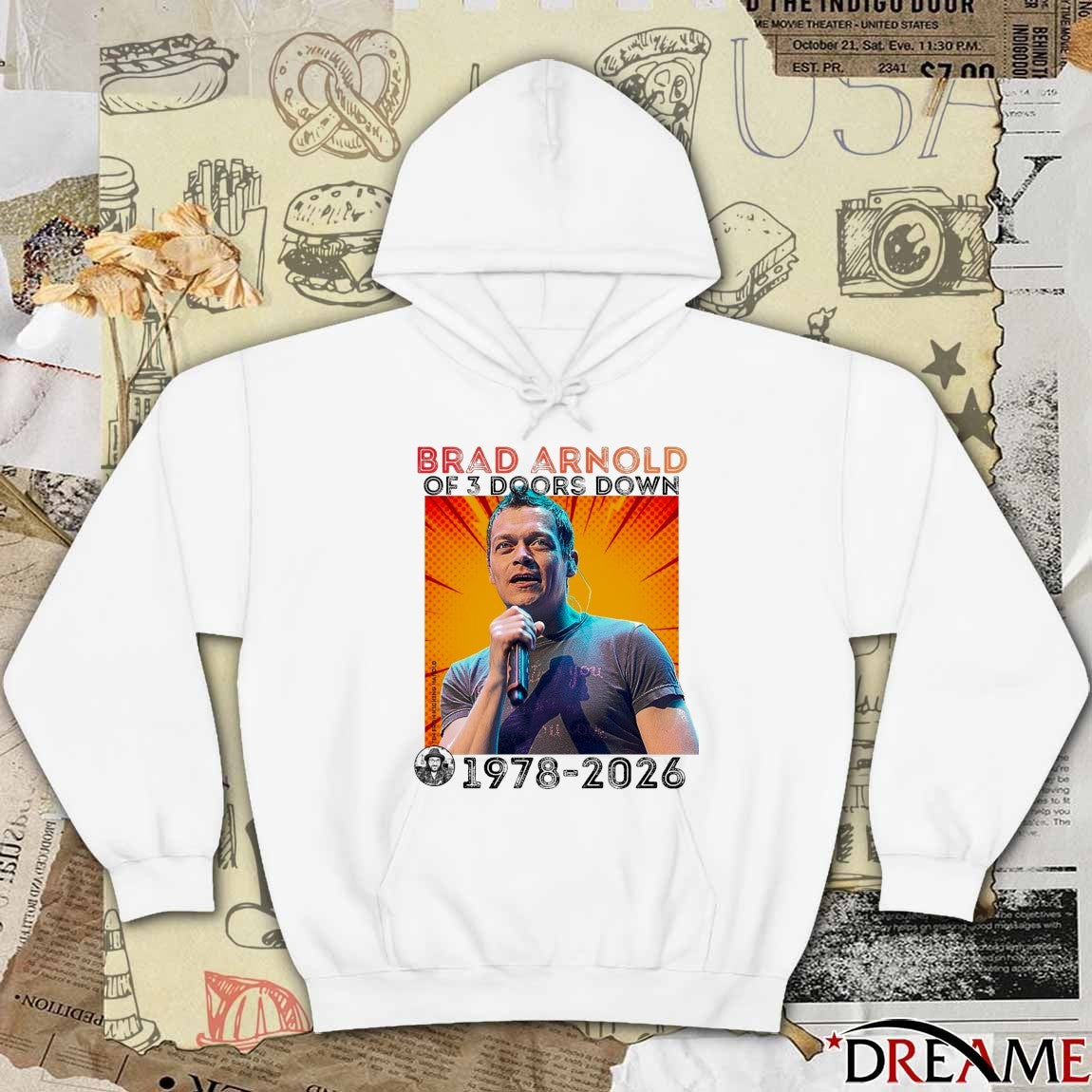 Brad Arnold Of 3 Doors Down 1978 – 2026 t-shirt