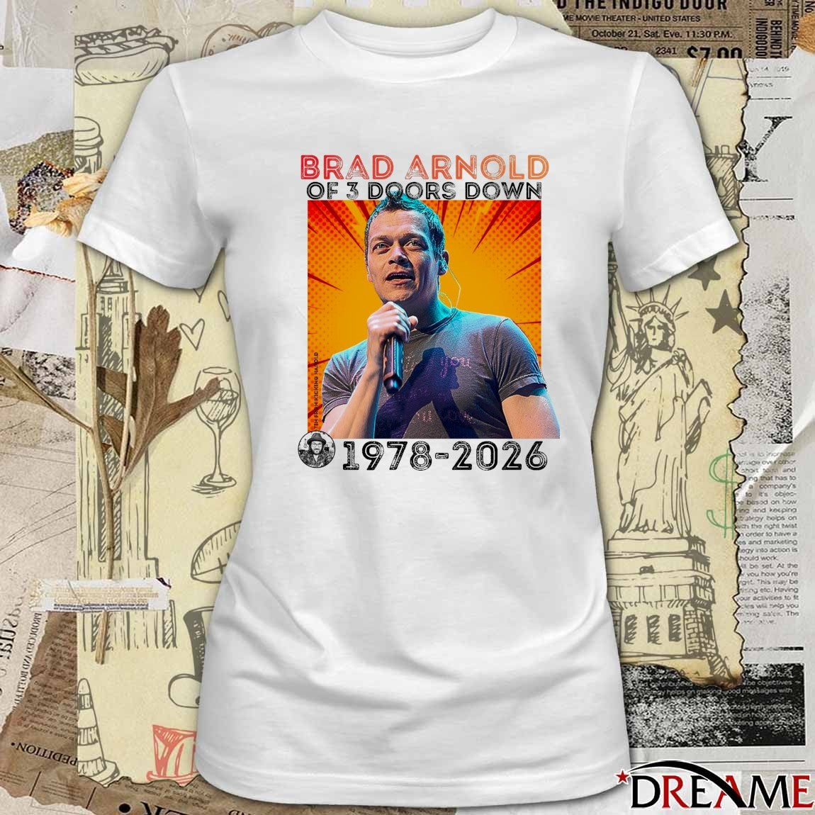 Brad Arnold Of 3 Doors Down 1978 – 2026 t-shirt
