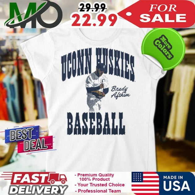 Brady Afthim Illustrated Uconn Huskies Baseball Shirt