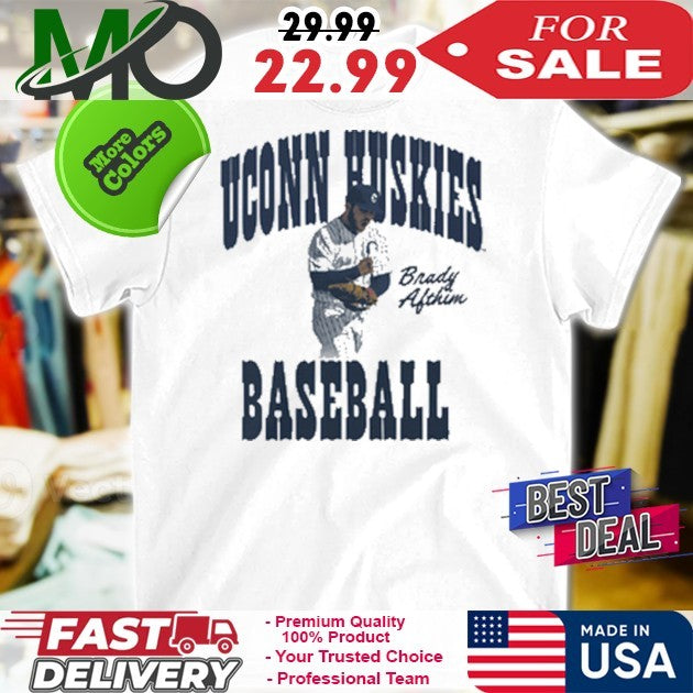 Brady Afthim Illustrated Uconn Huskies Baseball Shirt