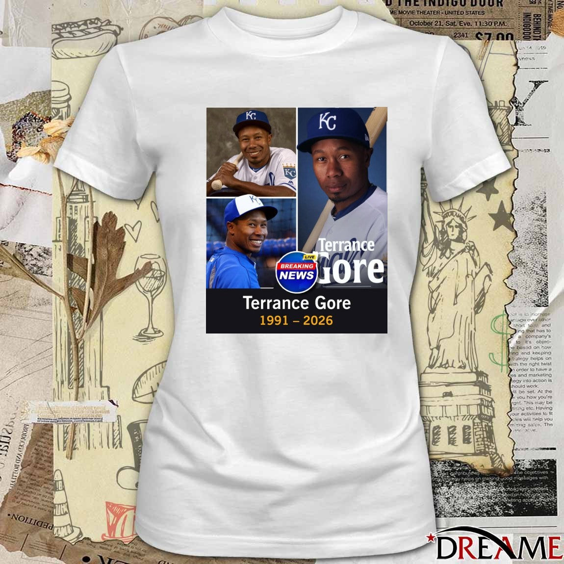 Breaking News RIP Terrance Gore 1991 – 2026 Poster t-shirt