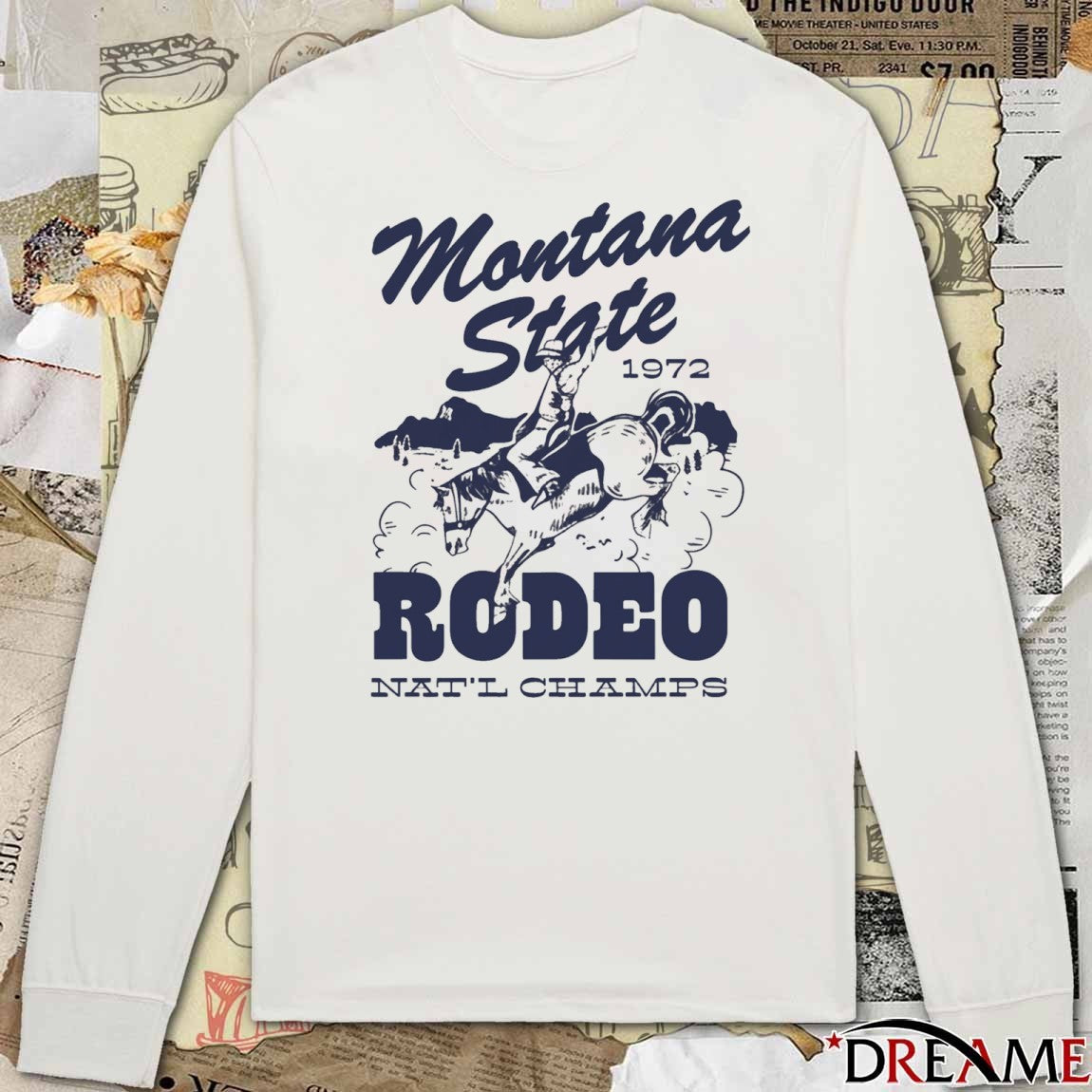 Brenna Greene Montana State 1972 Rodeo Nat’l Champs t-shirt- Classic 70s Western Style Tee