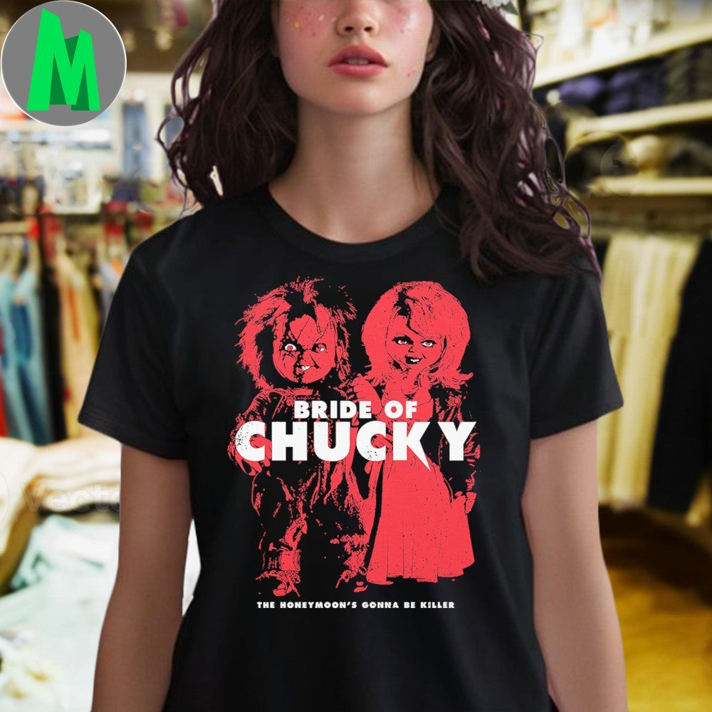 Bride of Chucky Chuck & Tiffany Horror Movie T-Shirt