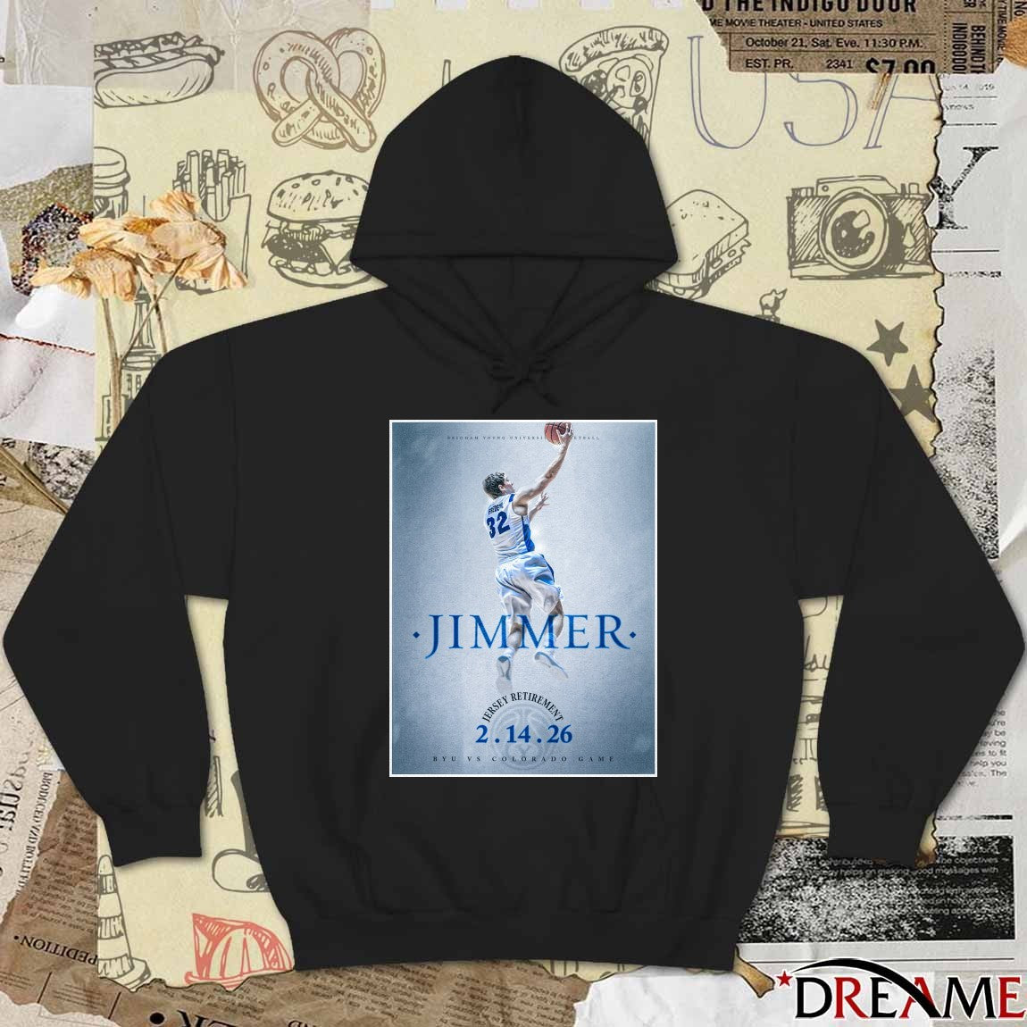 Brigham Young University Basketball Jimmer February 14 2026 Byu Vs Colorado Game Poster t-shirt