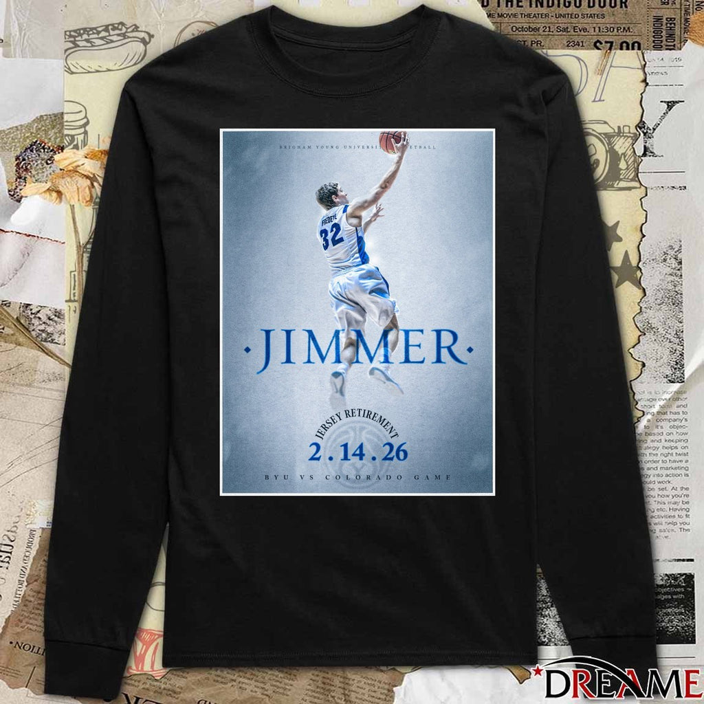 Brigham Young University Basketball Jimmer February 14 2026 Byu Vs Colorado Game Poster t-shirt