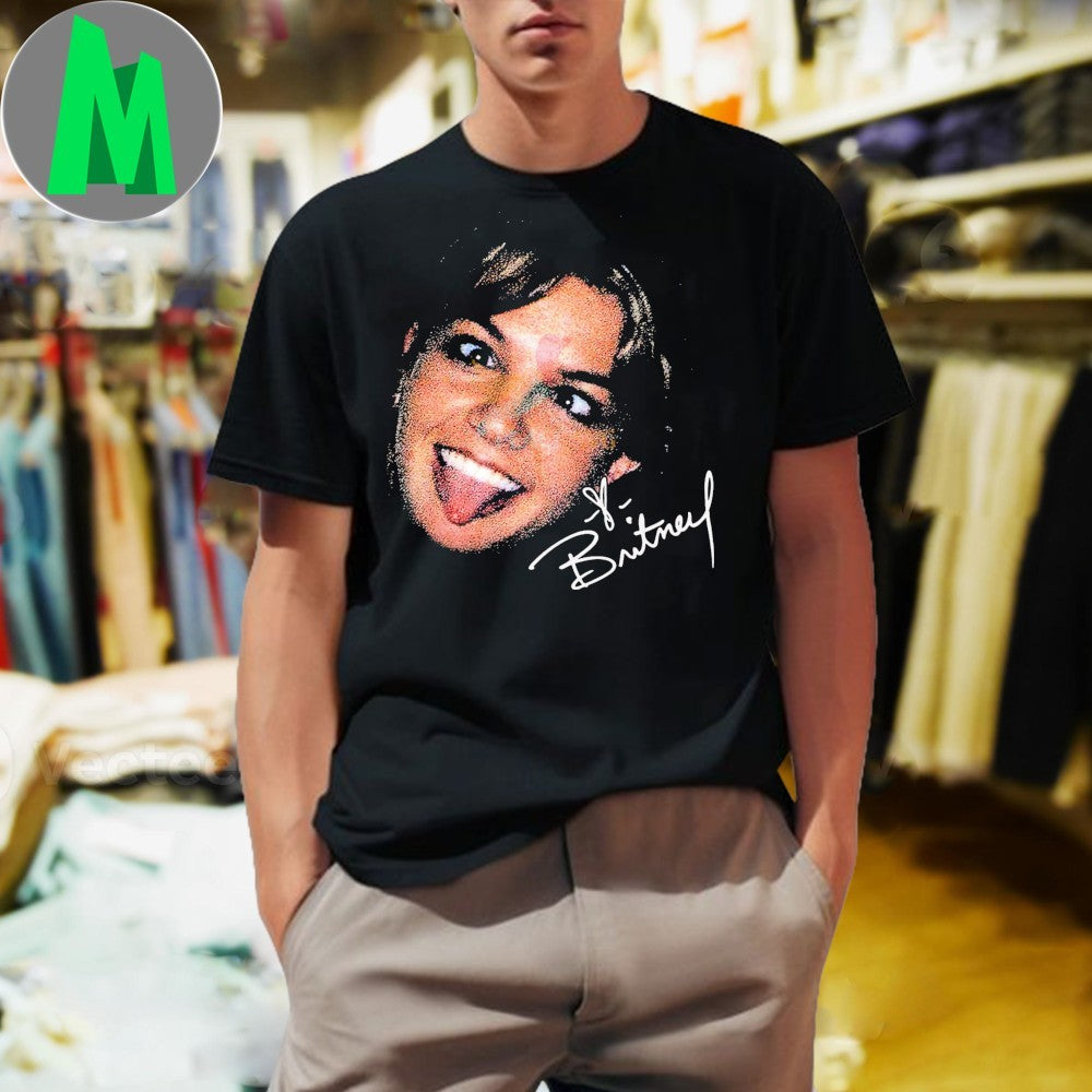 Britney Spears Playful Tongue Out Portrait Shirt