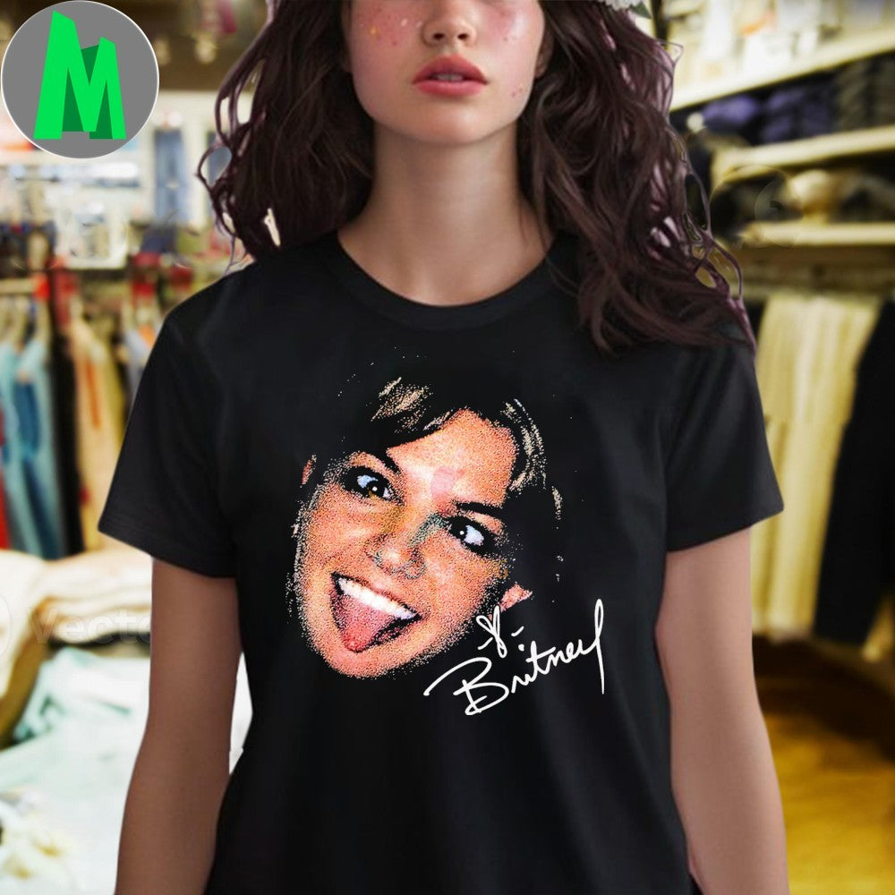 Britney Spears Playful Tongue Out Portrait Shirt