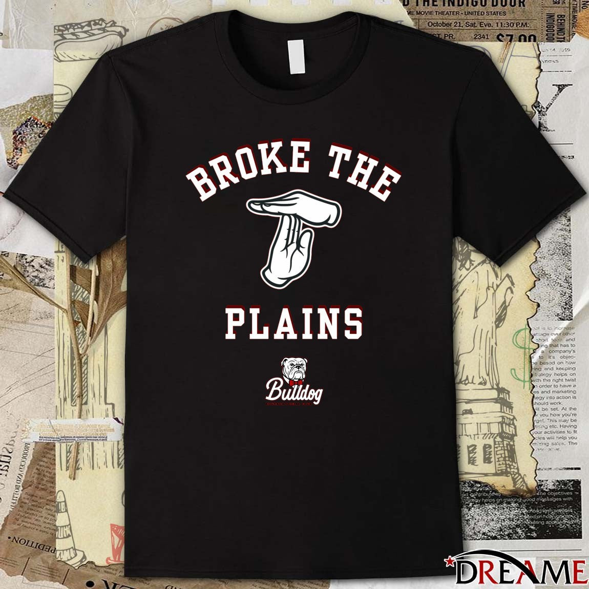 Broke The Plains Georgia Bulldogs Bourbon Social Club t-shirt