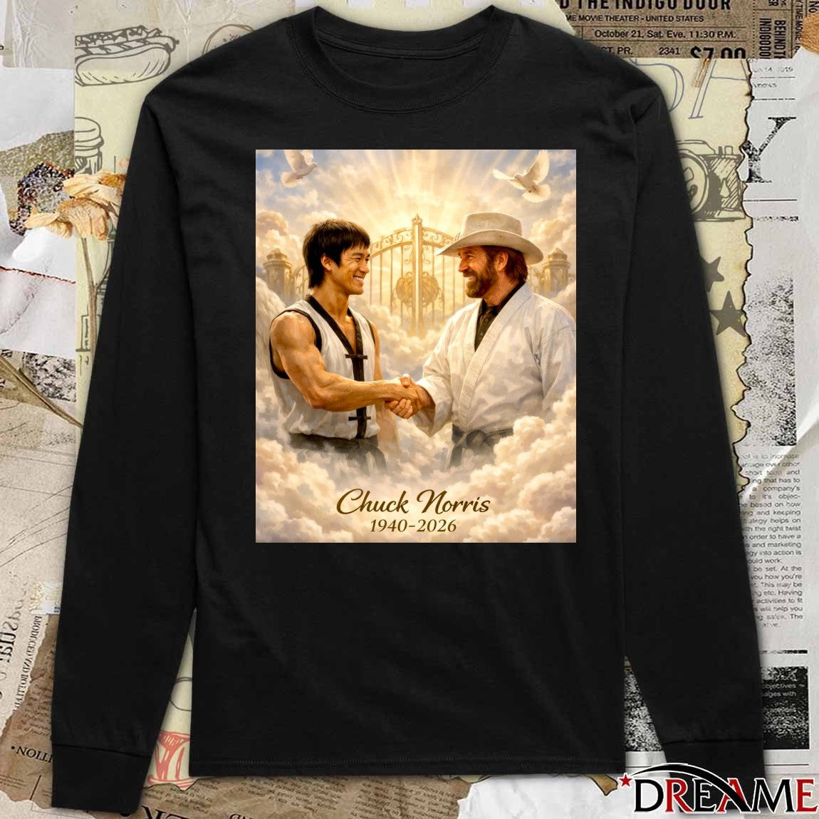 Bruce Lee In Loving Memory Chuck Norris 1940 – 2026 t-shirt