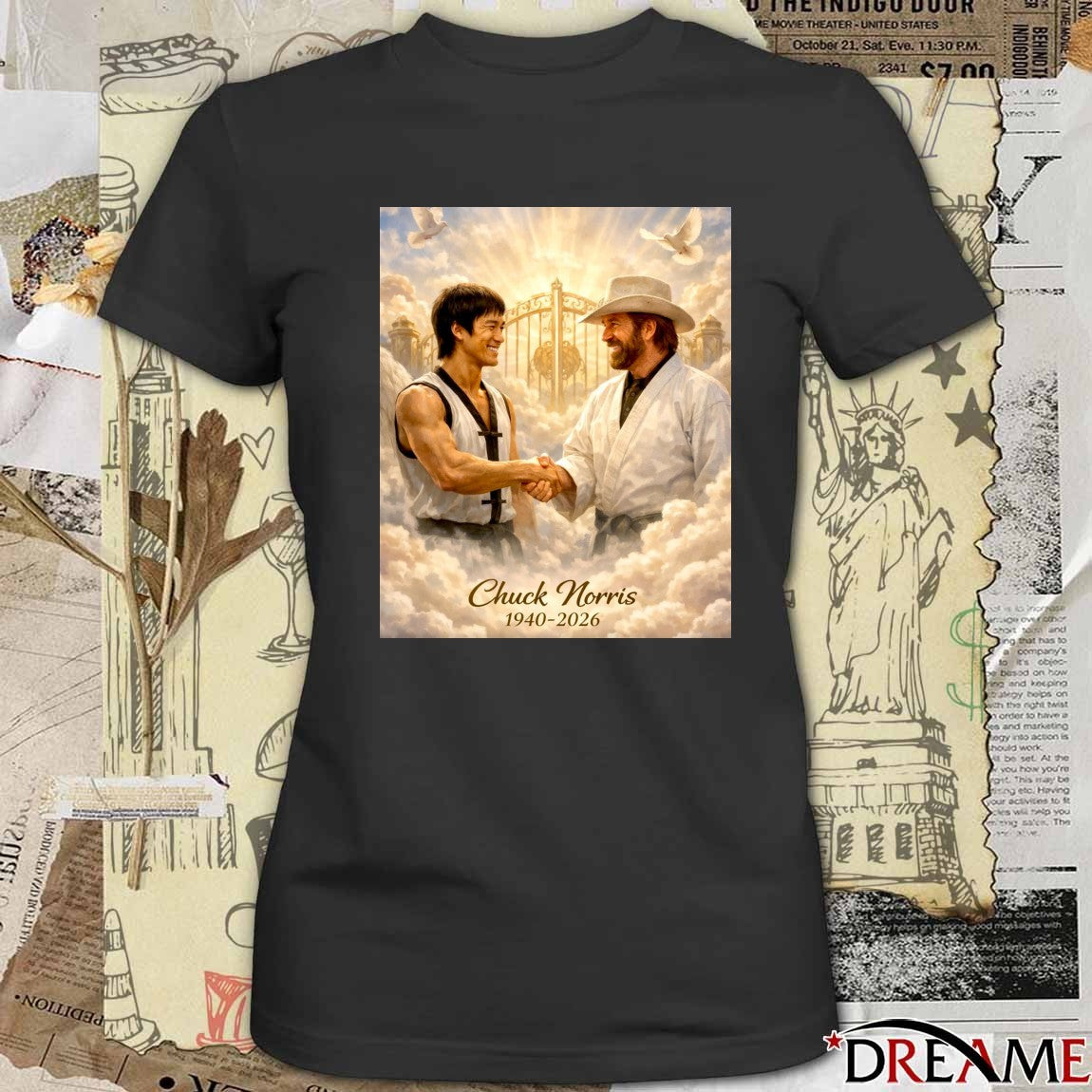 Bruce Lee In Loving Memory Chuck Norris 1940 – 2026 t-shirt