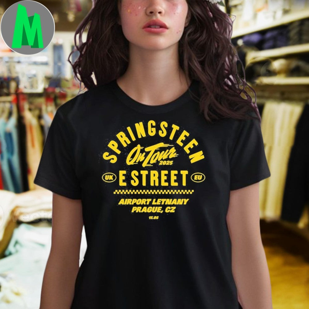 Bruce Springsteen 2025 E Street Band Prague Concert Tour T-Shirt