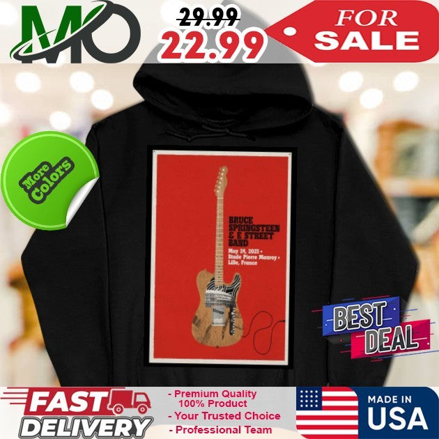 Bruce Springsteen & E Street Band May 24 2025 Lille France Stade Pierre Mauroy Official Concert Tour Shirt
