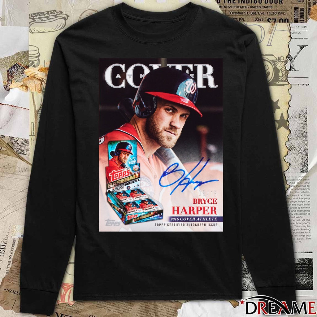 Bryce Harper 2026 Cover Athlete Topps Certified Autograph Issue Signature Poster t-shirt