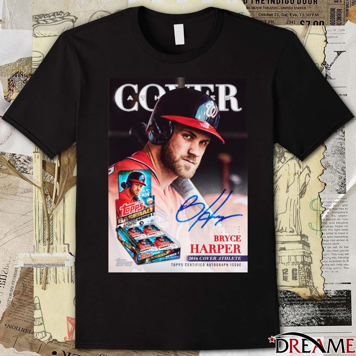 Bryce Harper 2026 Cover Athlete Topps Certified Autograph Issue Signature Poster t-shirt