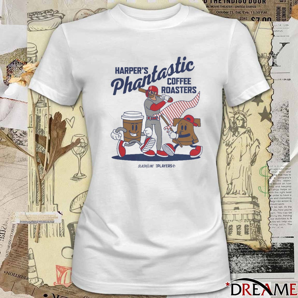 Bryce Harper Harper’s Phantastic Coffee Roasters Philadelphia Phillies MLB Slash Line Signature t-shirt