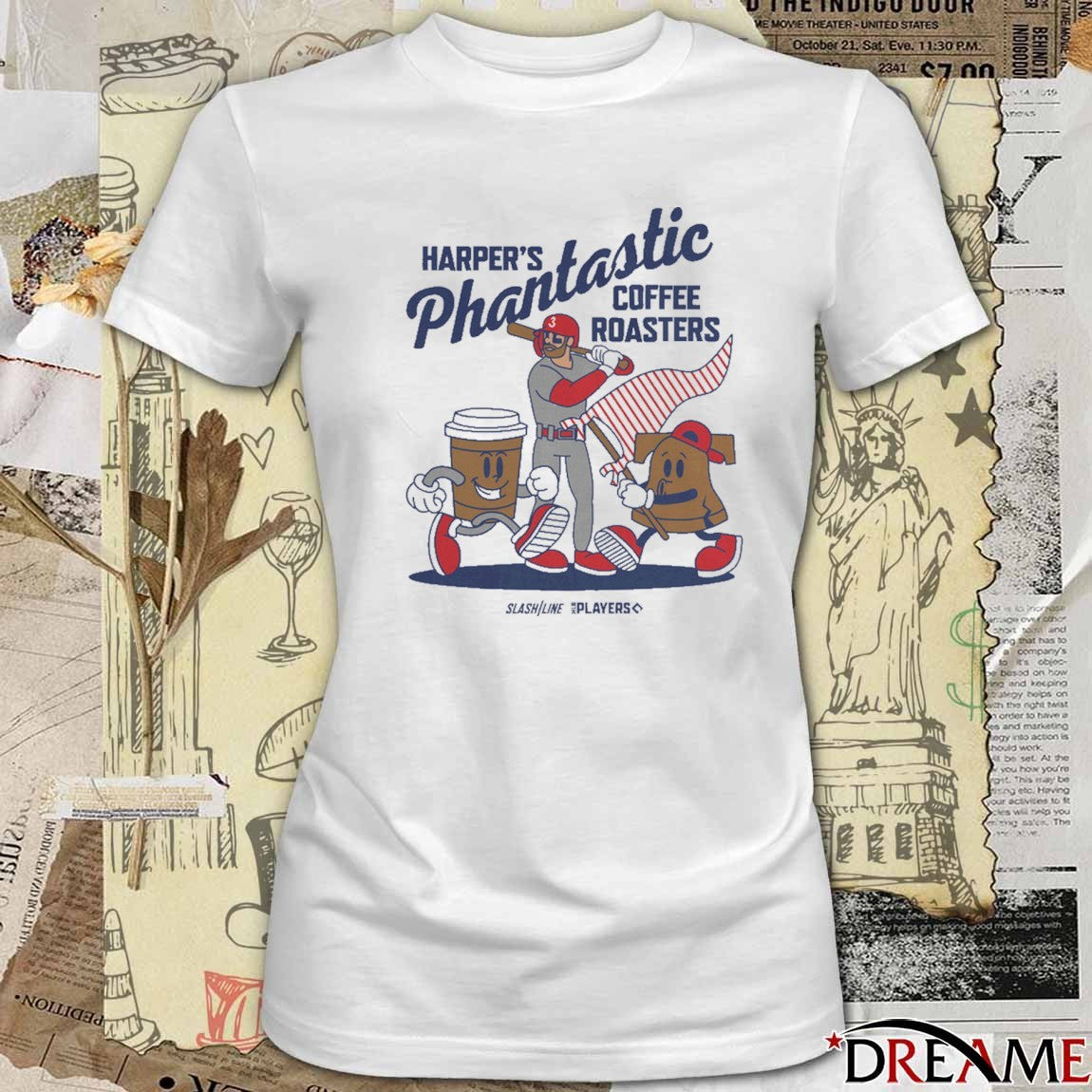 Bryce Harper Harper’s Phantastic Coffee Roasters Philadelphia Phillies MLB Slash Line Signature t-shirt