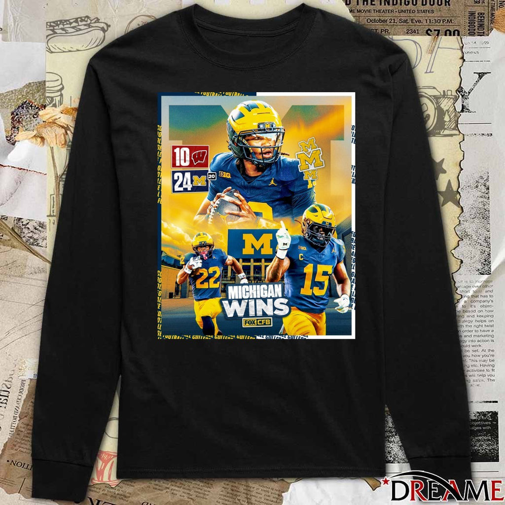 Bryce Underwood and Justice Haynes Michigan Wolverines Vs Wisconsin Badgers final score 24 – 10 Poster t-shirt