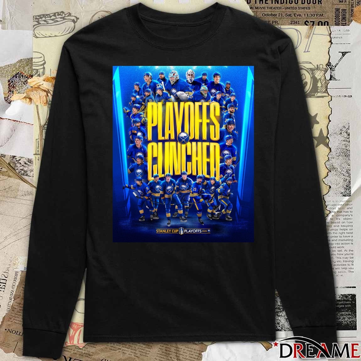 Buffalo Sabres Playoffs Clinched Stanley Cup Hockey Playoffs 2026 Poster t-shirt