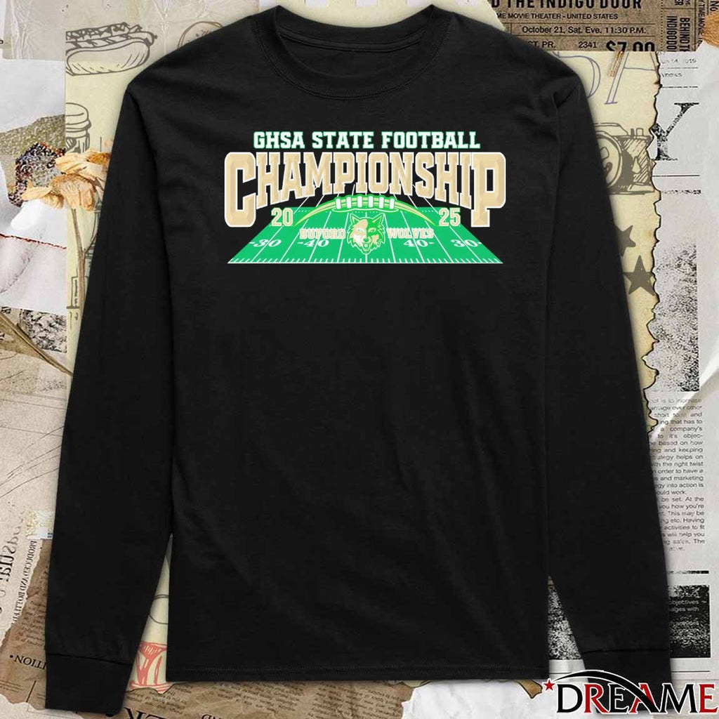 Buford Wolves 2025 GHSA State Football Championship Logo t-shirt