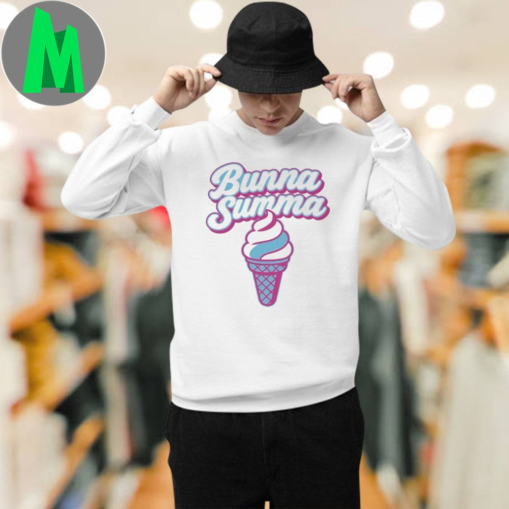Bunna Summa Ice Cream Cone Graphic Ladies T-Shirt